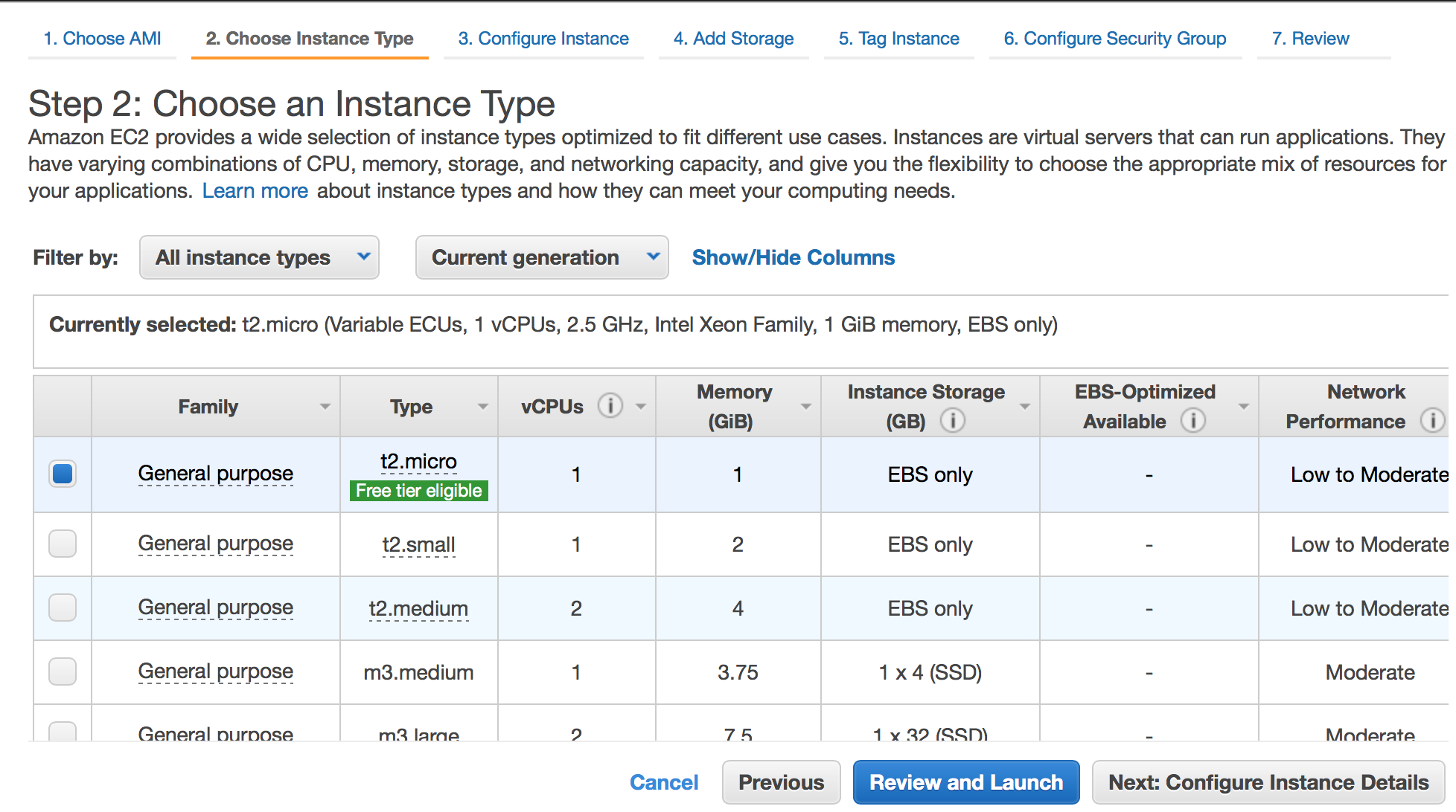 Choose an Instance Type